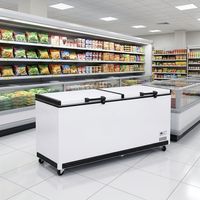 Congelador Comercial Eléctrico Mecánico de 3 Puertas, de Una Sola Temperatura, Sin Escarcha, con Enfriamiento por Aire, para Uso en Supermercados, Personalizable