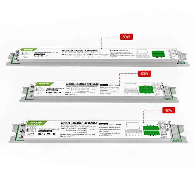 Shenzhen Factory 2-Channel 60W Dimmable LED Driver with 5 CCT Selectable 5 Color Temperature Tunable White LED Driver