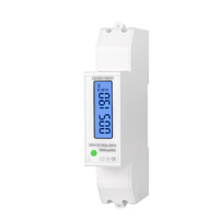DDS519MR Medidor de energía multifunción monofásico Pantalla de retroiluminación LCD Vatímetro de riel DIN AC 230V 5-100A RS485 Salida Modbus