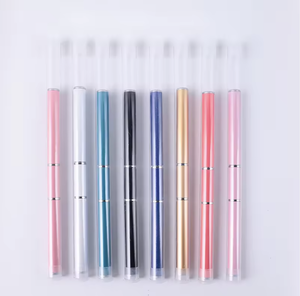Pinceau à ongles en nylon plat ovale avec logo personnalisé, pour la décoration des ongles en acrylique # Outil de peinture multifonctionnel de luxe à 6 poignées métalliques pour professionnels - Product Image 2