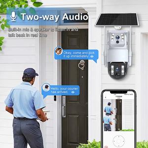 Cámara Solar de 8mp 4K, lente Dual de seguridad, Wifi/ranura para tarjeta Sim 4G, Ptz 360, cámara Cctv, cámara web, visión nocturna, reflector, cámara <span class=keywords><strong>V380</strong></span> - Product Image 3