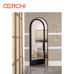 باب زجاجي مخصص على شكل قوس من سبائك الألومنيوم المطاوع، تصميم عصري على الطراز الفرنسي القديم، مناسب للشقق والمطابخ والفنادق - Product Image 3