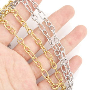Chaîne torsadée en acier inoxydable 3 en 1, longue, à maillons ronds, pour collier, bracelet ou chaîne de sac DIY - Product Image 2
