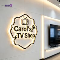 Letreros Luminosos LED 3D de Acero Inoxidable para Montaje en Pared, Letreros con Retroiluminación Halo, Resistentes al Agua IP65, para Decoración Comercial de Hoteles