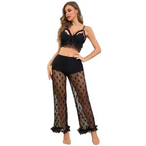 ملابس داخلية مثيرة من الدانتيل الشفاف، طقم كاميسول شبكي للارتداء المنزلي - Product Image 5