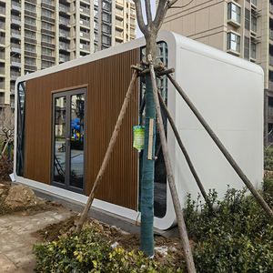 Cabine de <span class=keywords><strong>jardin</strong></span> modulaire préfabriquée en acier au design moderne, conteneurs de 20/40 pieds pour bureaux ou hôtels, style Apple Cabin - Product Image 3