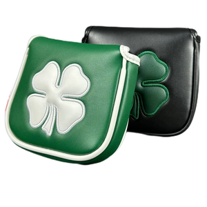 Custom Embroidery Logo <b>Golf</b> Club Covers PU Leather Magnetic Mallet Headcover Waterproof Durable OEM Brand Design - Product Image 1