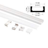 Mini profilé LED en aluminium en forme de U pour sous-meuble, petite taille avec diffuseur PC, certifié CE, pour éclairage de bande LED de cuisine, armoire, placard