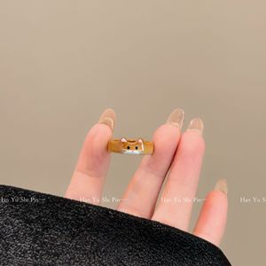 Lovely Enamel <strong>Cat</strong> <strong>Ring</strong> Fashionable Alloy Drop Oil <strong>Cat</strong> Head <strong>Ring</strong> Trendy Gold Plated Accessories for Students and Girls - Product Image 5