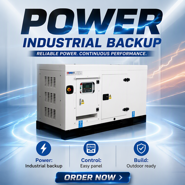 Silent Diesel Generator Set 50kW 100kW Single Phase Three Phase for Industrial Factory Backup Power Supply