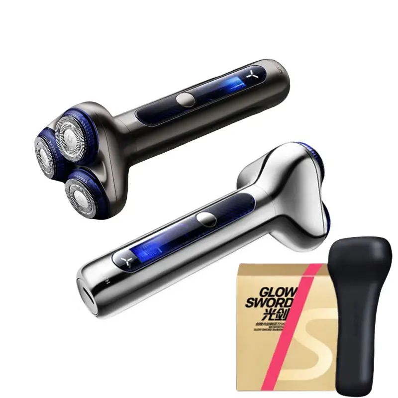 High Quality 3D Electric Shaver Triple Floating Blade Heads Wet and Dry Dual Use Waterproof Shaving Machine Beard Trimmer