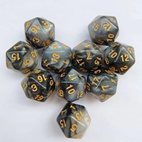 D20 Dadu Langit Berbintang Dua Warna DND Game Akrilik Digital Set Dadu Polihedral Dadu RPG Kustom Polihedral