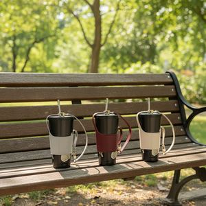 HR Stock – Nouvelle Housse de Tasse Portable en Cuir PU pour Femme, 5 Couleurs, Fermeture Velcro, Poignée Anti-brûlure, Support pour Tasse à Café, Boissons d'Extérieur - Product Image 1