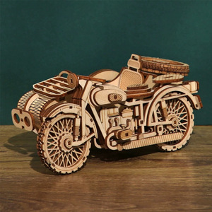 Jeu de puzzle de combat cérébral <span class=keywords><strong>en</strong></span> <span class=keywords><strong>bois</strong></span> 3D à assembler soi-même, <span class=keywords><strong>tricycle</strong></span> et voiture, jouet éducatif créatif pour les enfants de 14 ans et plus, ensemble de défis logiques - Product Image 3