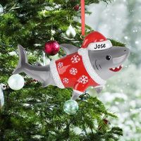 Ornement de Noël Requin 2027 |   Cadeau souvenir personnalisé sur le thème des animaux marins