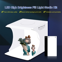 Haute qualité PULUZ 20cm PU5028 pliant Photo boîte à lumière Studio Kit USB LED lumières photographie Studio Photo Complet