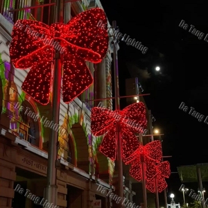 Motifs lumineux en ruban pour ajouter une profondeur visuelle aux décorations de Noël dans les places publiques, les centres commerciaux et les cours d'hôtels - Product Image 4