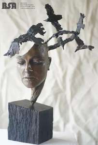 청동 주물 인간 얼굴 조각상 추상 청동 얼굴 조각 호텔 장식용 청동 금속 사람 얼굴 조각 - Product Image 6