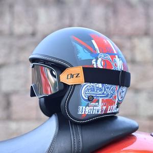 Casco de Motocross Eléctrico Retro Abierto BAX Hecho a Mano para Venta Directa Transfronteriza, Nuevo, de Cuero ABS, Tallas <span class=keywords><strong>M</strong></span>-2XL - Product Image 4