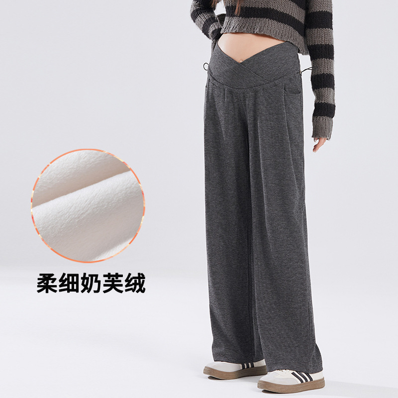 Dark gray (low waist with fleece lining and drawstring)