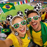 Heißer Verkauf Fußball-Fan-Kollektion: Haarschmuck, Ohrringe, Brillen & Fußball-Party-Zubehör