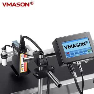 Vmason Online Máquina automática de codificación de fecha Tiempo Lote TIJ Impresora de inyección de tinta