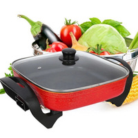 Marmite Électrique Portable Multifonctionnelle Antiadhésive pour la Maison – Chauffe-Plats et Poêle à Frire Électrique