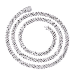 Collar pequeño de eslabones cubanos de 5MM VVS <span class=keywords><strong>Moissanite</strong></span> chapado en oro Iced Out 925 plata esterlina rodio chapado en oro rosa GRA - Product Image 5