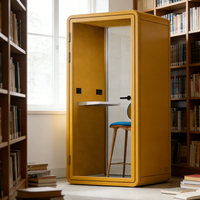 Cabine téléphonique de bureau moderne en acier modulaire insonorisée, studio d'enregistrement pour la maison, le bureau, les immeubles de bureaux et les écoles