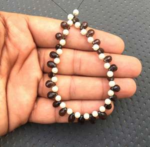 Piedra preciosa de cuarzo ahumado Natural, 25 piezas facetadas en forma de lágrima, cuentas Briolette para DIY, pulsera, collar, fabricación de joyas - Product Image 4