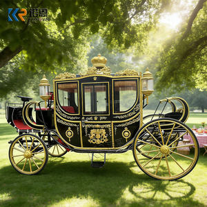 عربة حفلات الأميرات مع خيول أنيقة، عربة سندريلا الخيولية، عربات ملكية كهربائية تجرها الخيول - Product Image 6