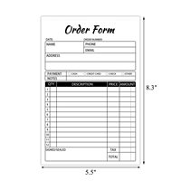 Livre de factures en papier autocopiant NCR personnalisé Partie 2-Bon de commande mécanique Facture personnalisée avec papier carbonisé avec le nom de votre entreprise