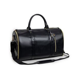 Wholesale Custom 2-in-1 Hanging <b>Suitcase</b> Cover PU Travel Bag with Shoulder Strap for Men Zipper Closure - Product Image 1