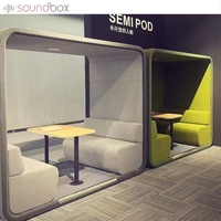 Modern Open Partition with Aluminum Sofa Booth for Office School Meetings Enhancing Productivity and Collaboration