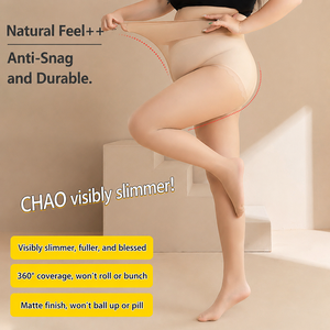 Collants d'été ultra-fins et transparents, sexy, grandes tailles, pour silhouettes généreuses, certifiés OEKO-TEX, antidérapants, extensibles, longueur cuisse - Product Image 2