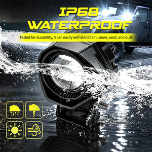 LELANPU - Foco LED para Motocicleta, Mini Proyector, Lente Auxiliar, Luz <span class=keywords><strong>Antiniebla</strong></span>, Lámpara de Doble Color para <span class=keywords><strong>Moto</strong></span> - Product Image 4