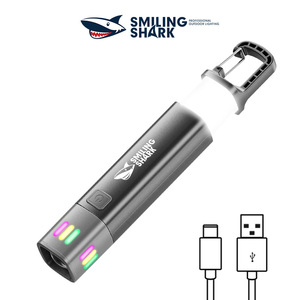 Smiling Shark <b>Rechargeable</b> <b>Flashlight</b> LedRgb Camping Emergency Light Waterproof Outdoor Use - Product Image 5