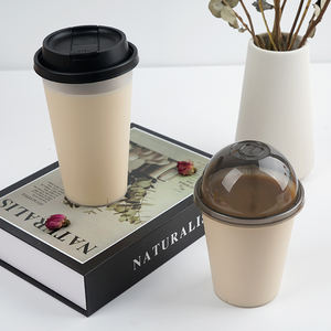 Logotipo personalizado de fábrica Impreso Esmerilado Transparente PP Vasos de plástico Desechables Leche Boba Espuma Té Tazas de plástico - Product Image 1