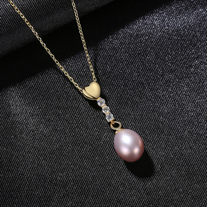 สร้อยคอทองชุบ PAG&<span class=keywords><strong>MAG</strong></span> ประดับมุกน้ำจืดรูปหัวใจสำหรับผู้หญิง ปี 2024 - Product Image 6