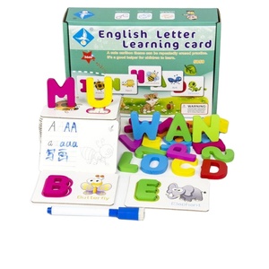 Cartone animato giocattolo educativo di apprendimento precoce lettere magnetiche gioco per bambini che imparano parole di vista <span class=keywords><strong>inglese</strong></span> che scrivono puzzle di plastica - Product Image 1