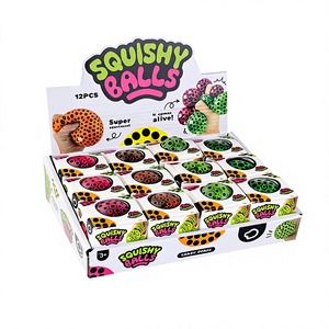 12 pièces, 4 couleurs, balles anti-stress, jouets à presser à la main, balles moelleuses pour enfants et adultes - Product Image 1