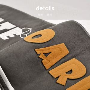 Cojín Decorativo Cuadrado de Terciopelo con Apliques Bordados de Skateboard Moderno Blanco, Estilo Nórdico de Lujo para Habitación Infantil - Product Image 3