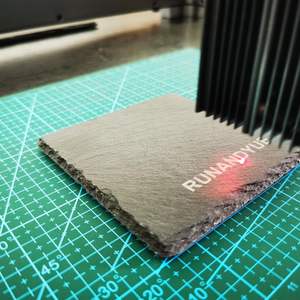 Posavasos Cuadrados de Pizarra Negra Modernos y Ecológicos, Personalizables con Grabado e Impresión UV, Directo de Fábrica - Product Image 5