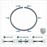 Joint d'étanchéité de collecteur d'échappement 0001424957 pour moteur diesel MTU série 4000, groupe électrogène à gaz, haute température, authentique