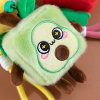 Lot de Peluches Kawaii en Forme de Fruits, Porte-clés Créatifs, Pendentifs en Peluche aux Motifs de Fruits Assortis, Accessoires Quotidiens pour Sacs pour Filles