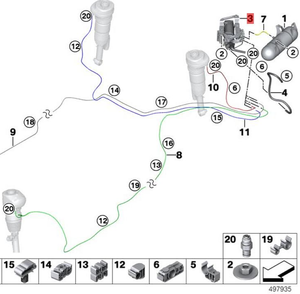 Bloque de Válvulas Solenoides de Suspensión Neumática para BMW Serie 7 G11 G12 2016-2019, <span class=keywords><strong>RAPA</strong></span> 190316 OEM 4154034370 4154039002 37206884682 - Product Image 2
