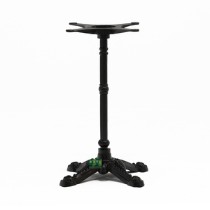 (E9601) Bases de Mesa de Bistró de Hierro Fundido con Recubrimiento de Polvo Negro para Restaurante - Product Image 2