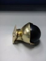 Roulettes à bille en laiton noir antique avec revêtement en caoutchouc, à plaque supérieure pivotante et capotées, 2