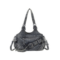 Bolso de Hombro Estilo Vaquero Retro Occidental para Mujer 2026, Bolso Casual y Relajado Estilo Biker y Bandolera Portátil
