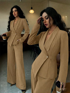 Completo da <span class=keywords><strong>Donna</strong></span> Autunno 2026 Stile Europeo-Americano, Elegante e Alla Moda, Blazer a Maniche Lunghe e Pantaloni a Gamba Dritta, Set Due Pezzi - Product Image 4